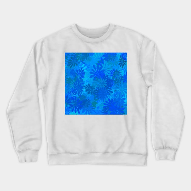 Blue Daisies Crewneck Sweatshirt by BlakCircleGirl